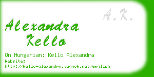 alexandra kello business card